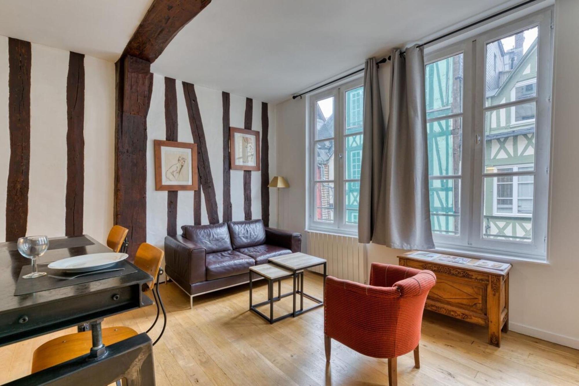 Le Charmant F2 Rue Du Gros Horloge A Rouen! Eksteriør billede